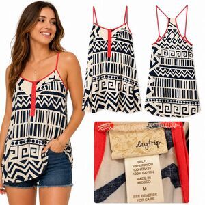 Daytrip M Geometric Tribal Racerback Tank Top